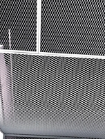 Maille de façade en acier inoxydable gris argenté avec revêtement PVDF, forme diamant, haute contraste, pour revêtement architectural, épaisseur 1,5-20 mm