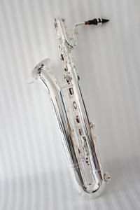 バリトンサックス低a〜高F # Ebトーン真鍮ボディシルバーメッキクラシック和風デザインバリトンサックスOEM - Product Image 2