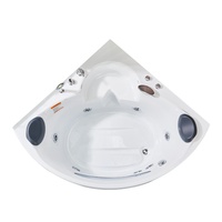 Baignoire autoportante triangulaire à bulles et massage, contrôle intelligent, chauffage à température constante, style européen pour usage domestique