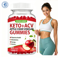 Gummies véganes OEM au vinaigre de cidre de pomme pour un ventre plat, complément alimentaire amincissant à base de plantes, brûleur de graisse, Keto ACV