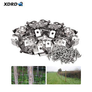 Clips de fil agricole, 100 par paquet. Clips de <span class=keywords><strong>fixation</strong></span> pour clôture. Convient pour l'installation de clôtures en fil métallique soudé sur des clôtures en bois. - Product Image 1