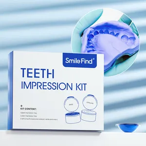 Kit de masilla de bandeja de moldeo de silicona para boca de dientes de laboratorio Dental, molde dorado Grillz, masilla de Material de impresión Dental