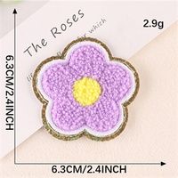 Vente en gros de nombreuses couleurs patchs fer sur paillettes chenille fleurs de dessin animé