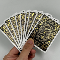 Cartes à Jouer de Haute Qualité en Gros avec Impression Personnalisée sur le Dos, en PVC Plastique, 290 g/m², 310 g/m², Papier à Noyau Noir, avec Boîte