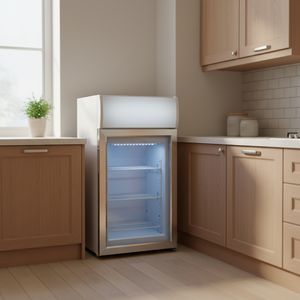 Réfrigérateur-congélateur à compresseur Nuelead NE-50DL à refroidissement rapide, haute qualité, une porte vitrée, avec étagères - Product Image 1