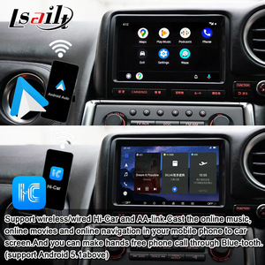 Interfaz Multimedia de Video Inalámbrica Lsailt Android 13 con CarPlay y Android Auto, Compatible con <span class=keywords><strong>Spotify</strong></span> para GT-R GTR R35 2008-2017 - Product Image 2