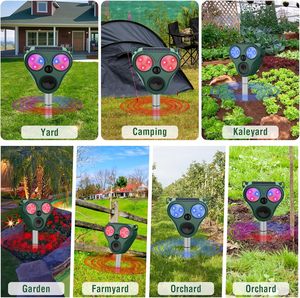 Saijzek Meilleure Vente Grand Panneau Solaire 4 Haut-parleurs Répulsif Solaire Ultrasonique pour Animaux Anti Souris Chats Chiens Oiseaux Serpents - Product Image 4