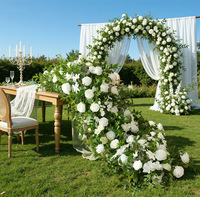 Boule de fleurs artificielles en soie pour centre de table, décoration de mariage, arrangement floral artificiel de roses pour allée, chemin de table et arche de réception