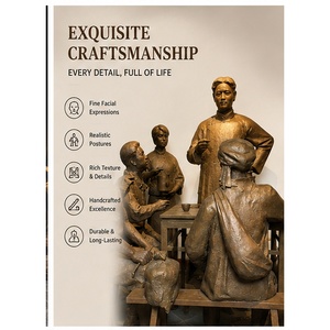 Escultura Religiosa de Jesús en Bronce de Yuda, Cristo Cargando la Cruz, Digitalización de 1.005 mm, Integración de Alta Calidad - Product Image 1