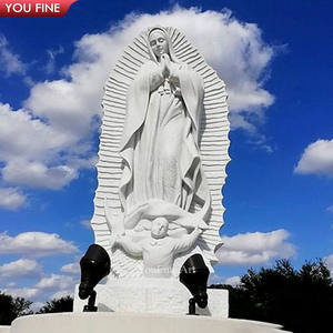 Grande statue en marbre de la Vierge <span class=keywords><strong>Marie</strong></span> Notre-Dame de Guadalupe, religieuse catholique, pour l'extérieur - Product Image 1