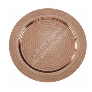 Assiette de Présentation Ronde Minimaliste Noire en Aluminium Écologique Style Occidental Classique Gravure Logo Personnalisé Mariage - Product Image 5
