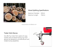 Machines forestières Maxpower 15Hp 40T pompe hydraulique automatique 16Gal 420cc Holz Spalter fendeuse de bûches de bois