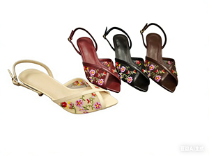 Sandali <span class=keywords><strong>Eleganti</strong></span> da <span class=keywords><strong>Donna</strong></span> con Ricami, Punta Aperta, <span class=keywords><strong>Slip</strong></span>-<span class=keywords><strong>On</strong></span>, Tacco Alto e Sottile, Tendenza Moda - Product Image 1