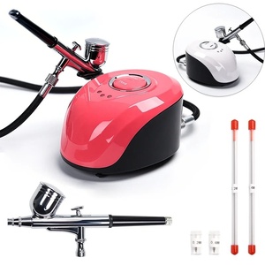 Kit Compresseur Aérographe Double Action avec Pistolet de Pulvérisation 0.2/0.3/0.4mm, Puissance Réglable pour Ongles, Pâtisserie, Maquillage, Peinture - Product Image 1