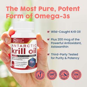 Etiqueta Personalizada, Aceite de Krill 500mg Omega 3 en Cápsulas Blandas para Mujeres y Hombres, Apoya la Movilidad de las Articulaciones y la Función Mental, 60 Cápsulas Blandas - Product Image 4