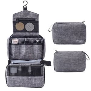 China Factory Custom Waterproof Portable Toilet Bag Hanging <b>Travel</b> <b>Organizer</b> Toilet Kit Cosmetic Bag with Hook - Product Image 1