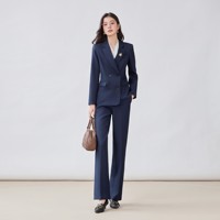 Ensemble de costume pour femme à double boutonnage, blazer et pantalon, 4 couleurs, grandes tailles S-5XL, tenue de bureau, tenue professionnelle, vente en gros, sur mesure
