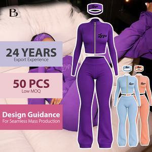 Set di <span class=keywords><strong>Abbigliamento</strong></span> <span class=keywords><strong>Sportivo</strong></span> Casual di Alta Qualità, Produzione all'Ingrosso, Soluzione OEM/ODM Flessibile per Brand di Influencer - Product Image 1