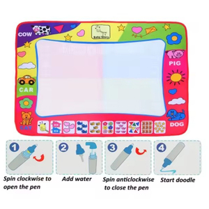 Tappetino per disegnare con acqua con <span class=keywords><strong>alfabeto</strong></span> <span class=keywords><strong>dalla</strong></span> <span class=keywords><strong>A</strong></span> <span class=keywords><strong>alla</strong></span> <span class=keywords><strong>Z</strong></span> e numeri da 1 <span class=keywords><strong>a</strong></span> 10, lavagna riutilizzabile senza disordine per bambini piccoli, maschietti e femminucce, ideale come regalo - Product Image 2