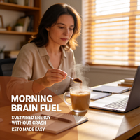Poudre de café Keto MCT OEM ODM pour soutenir l'énergie et la concentration, personnalisable