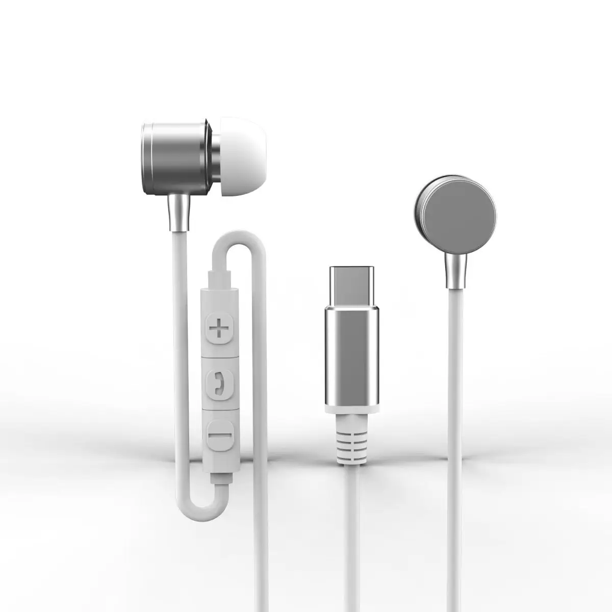 Thích hợp cho Apple 15 in-ear Type-C tai nghe với kim loại bass và microphone dây điều khiển giảm tiếng ồn Tai nghe