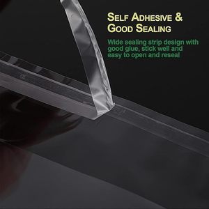 Sacs en cellophane transparents auto-adhésifs 8 x 10 pouces, pochettes en plastique OPP refermables, 1,4 mils, pour emballage cadeau et stockage - Product Image 3