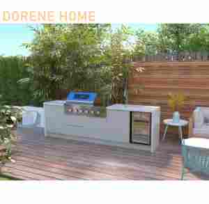 <span class=keywords><strong>2025</strong></span> DORENE高級スタイルIシェイプブラックラッカーカスタムサイズ屋外キッチン島付き - Product Image 5