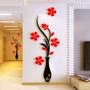 Autocollants muraux en acrylique 3D en forme de fleurs de prunier, décoration créative DIY pour la maison, autocollant mural pour salon et chambre à coucher - Product Image 3
