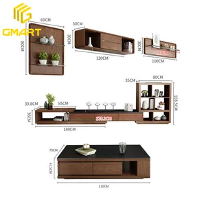 Gmart现代豪华定制新型家居家具电视架橱柜控制台墙壁电视柜支架控制台壁柜