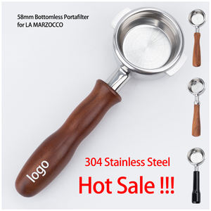 Kepala Portafilter Espresso Stainless Steel Pengganti Gagang Mesin Kopi 58mm 2 Telinga Portafilter Tanpa Dasar untuk La Marzocco - Product Image 1
