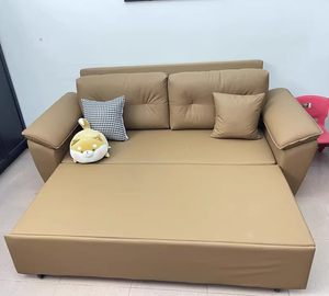 Italian Modern Living Room <strong>Sofa</strong> <strong>Bed</strong> Light Luxury <strong>Brown</strong> Leather <strong>Sofa</strong> <strong>Bed</strong> Home Furniture Three Seater <strong>Sofa</strong> <strong>Bed</strong> - Product Image 6