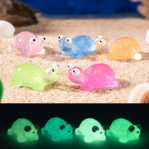 Luminous Miniature Turtles DIY Fish Tank <b>Keychain</b> Blind Box Decoration Accessories Glowing Mini Resin Animals Figurine Ornaments - Product Image 2