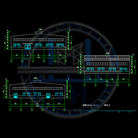 Plan de conception détaillée d'atelier d'usine en structure métallique personnalisée