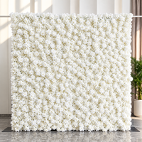 Mur de fleurs artificielles, panneau floral de roses pour toile de fond de mariage, cérémonie, réception, douche nuptiale, fête d'anniversaire, décoration d'événements