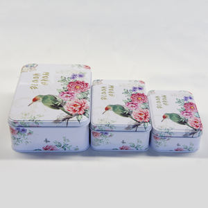 Caixa de embalagem de lata retangular dobradiça, venda quente personalizada da impressão do presente do recipiente do retangular caixa de metal de estanho de três peças para lata do biscoito lata - Product Image 5