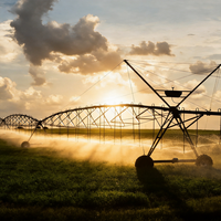 Équipement d'irrigation économiseur d'eau pour les champs de maïs, de blé et de soja, doté de la technologie d'irrigation par pivot central