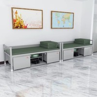 Lit superposé en métal robuste Luyuan - Tailles complètes, garde-corps de sécurité, bureau de rangement, utilisation en dortoir, école, origine Henan