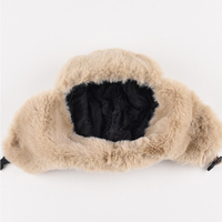 Gorro de aviador unisex de felpa gruesa para invierno, estilo Ushanka, a prueba de viento, cálido, con protección para las orejas, ideal para montar a caballo.