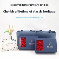 Kotak Kertas Mewah Kecil Grosir Kotak Perhiasan Gelang Kotak Hadiah Perhiasan Hari Valentine Kemasan Kustom Logo Kotak Paket
