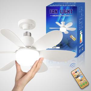 พัดลมเพดาน LED หรี่แสงได้พร้อมรีโมท6ใบพัด ABS ดีไซน์ลายดอกไม้ทันสมัย30W/40W สำหรับตกแต่งห้องนอนห้องครัว - Product Image 1