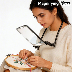 Lupa con <span class=keywords><strong>Luz</strong></span> LED, Manos Libres, Recargable por USB, Profesional, para Reparaciones, Lectura, <span class=keywords><strong>Luz</strong></span> <span class=keywords><strong>Nocturna</strong></span> - Product Image 1