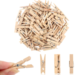 Mini 1 <span class=keywords><strong>épingles</strong></span> <span class=keywords><strong>à</strong></span> pince en <span class=keywords><strong>bois</strong></span> 50pcs petits vêtements <span class=keywords><strong>épingles</strong></span> <span class=keywords><strong>à</strong></span> photo pour tenture murale polie pour artisanat Arts Cocktails affichage d'œuvres d'art - Product Image 4