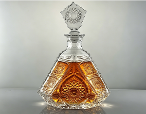 Decantador de <span class=keywords><strong>Vino</strong></span> de Cristal Transparente de Lujo con Diseño Triangular Clásico DH de 780 ml, Botella de Vidrio con Tapón, Decoración Moderna para <span class=keywords><strong>el</strong></span> Hogar y Fiestas - Product Image 3