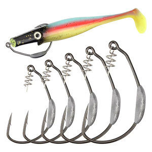 Spinpoler Heavy Duty Hameçon De Pêche 5/0 7/0 10/0 Pondéré <span class=keywords><strong>Raptor</strong></span> Swimbait Hook Large Gap Verrouillage Ressort En Plastique Souple Leurre Bass Pike - Product Image 1
