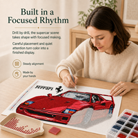 Kit de peinture diamant KS Craft Sports Car avec des diamants carrés en résine et des diamants de formes spéciales