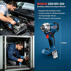 <span class=keywords><strong>Llave</strong></span> <span class=keywords><strong>de</strong></span> <span class=keywords><strong>Impacto</strong></span> Inalámbrica <span class=keywords><strong>BOSCH</strong></span> Professional GDS18V-350 <span class=keywords><strong>de</strong></span> 18V, <span class=keywords><strong>Llave</strong></span> <span class=keywords><strong>de</strong></span> <span class=keywords><strong>Impacto</strong></span> con 3 Velocidades y Torque Ajustable para Atornillar Pernos - Product Image 3