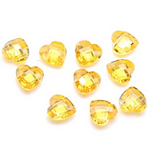 Piedras Sueltas de Circonia Cúbica Creada en Laboratorio, Corte Corazón, Multicolor Rosa/Blanco/Amarillo/Garnet, 4x4mm-10x10mm, Claridad VVS, Joyería Wangfu - Product Image 2