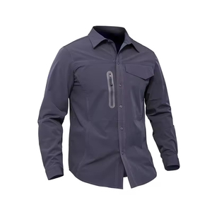 Chemise d'été à manches longues en satin pour hommes, couleur unie, col montant, hauts <span class=keywords><strong>de</strong></span> <span class=keywords><strong>travail</strong></span> décontractés, chemisier taille XL, teint uni, 6XL disponible - Product Image 5
