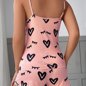 Ensembles de pyjamas d'été transfrontaliers AliExpress pour l'Europe et l'Amérique, pyjamas imprimés avec débardeur et short, vente en gros de pyjamas - Product Image 4