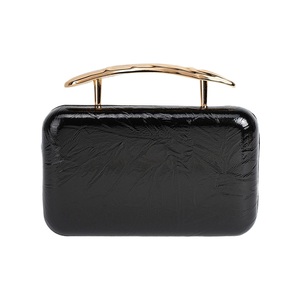 Top Handle Evening <b>Bag</b> for Women Stylish Faux PU Leather Clutch Purse Removable Gold Chain Shoulder <b>Bag</b> - Product Image 3